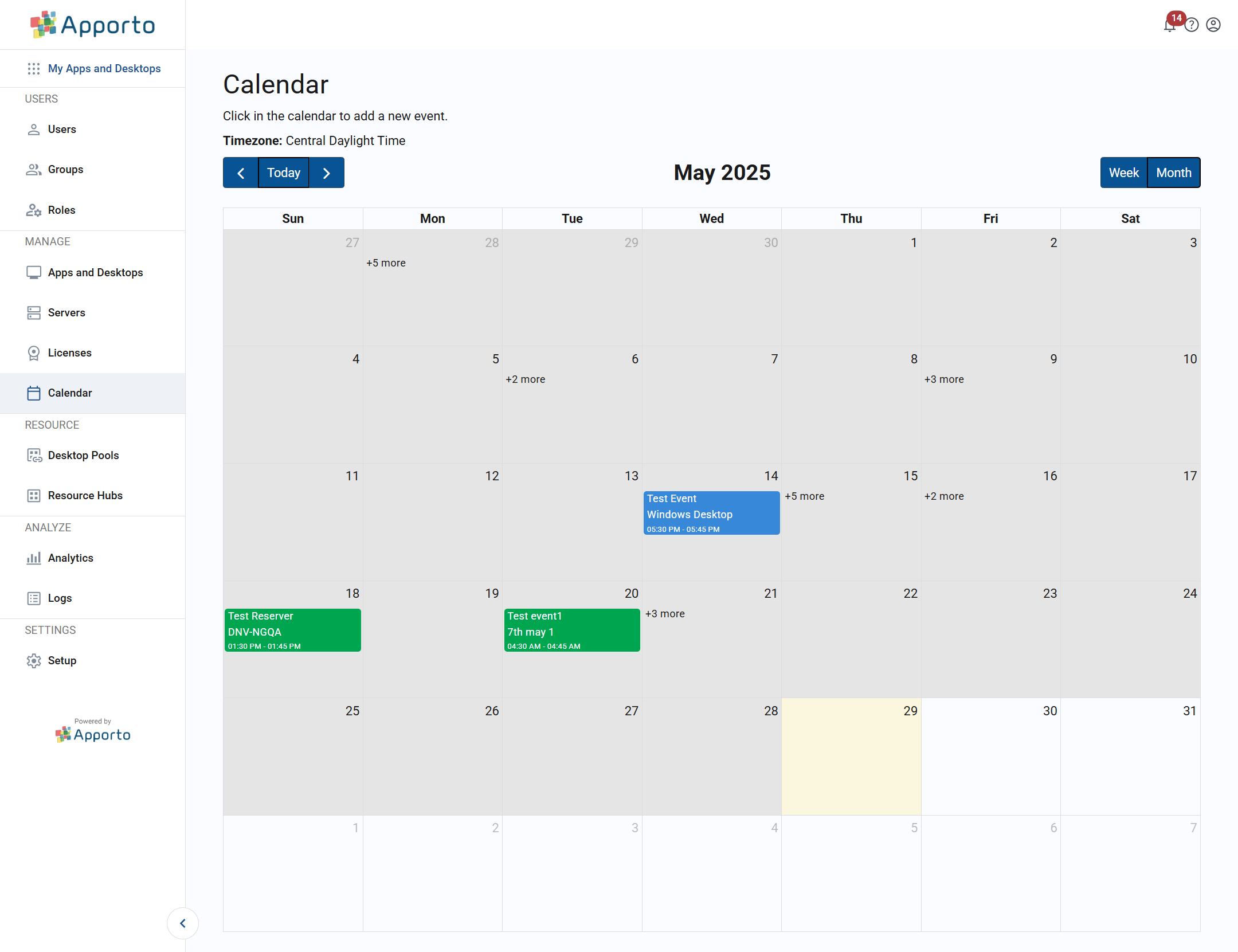 calendar month view