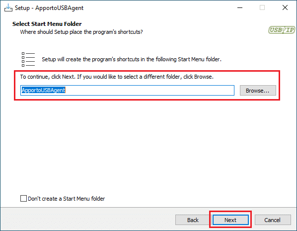 select start menu folder