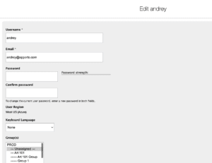 Editing a User | Apporto