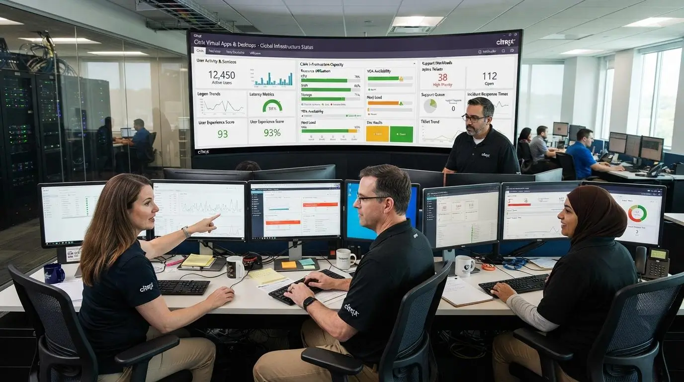IT administrators monitoring Citrix performance