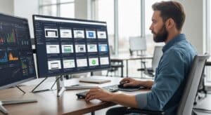IT administrator managing hundreds of browser-based cloud desktops from a single centralized dashboard.