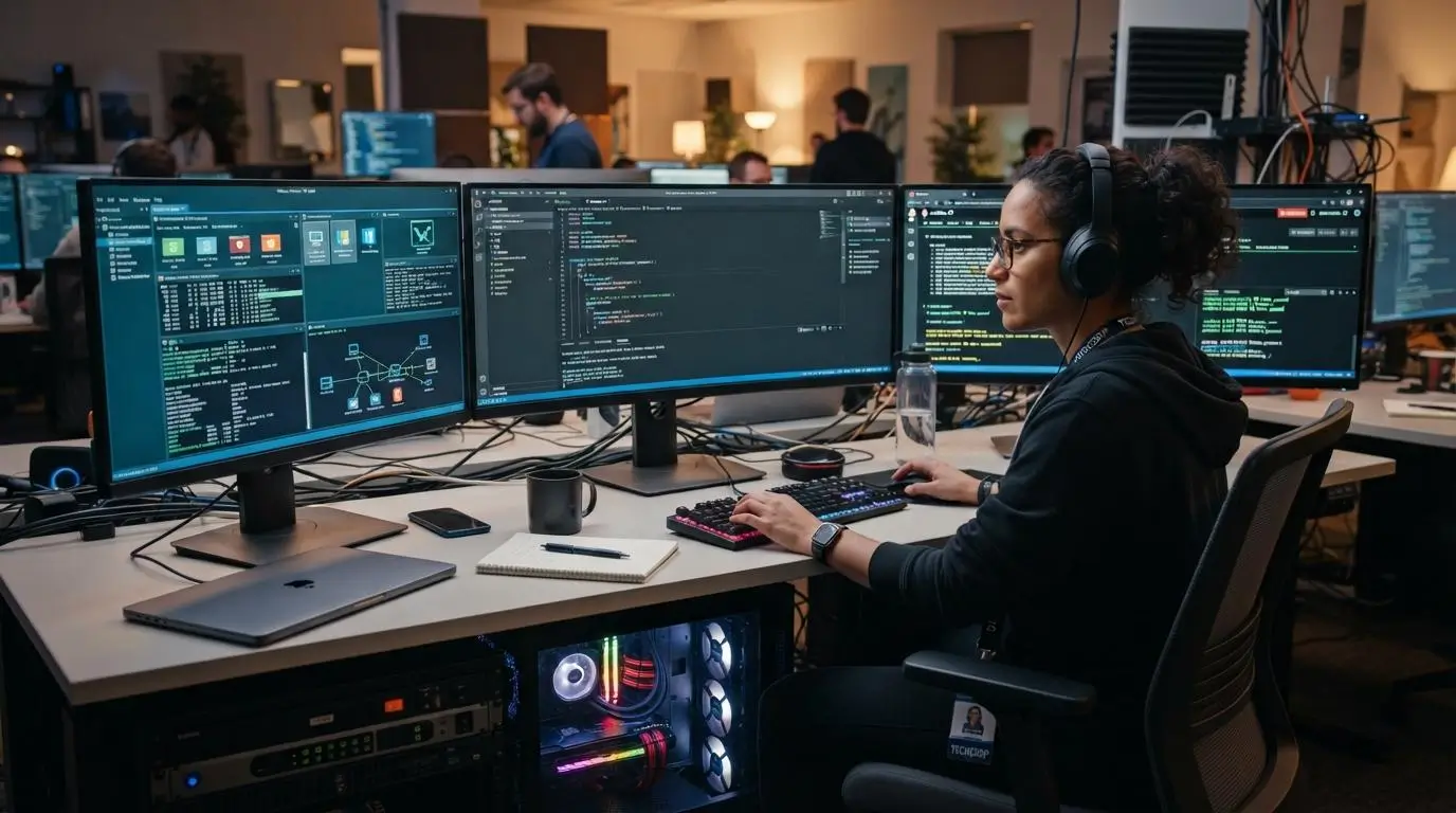 Developer running virtual machines.
