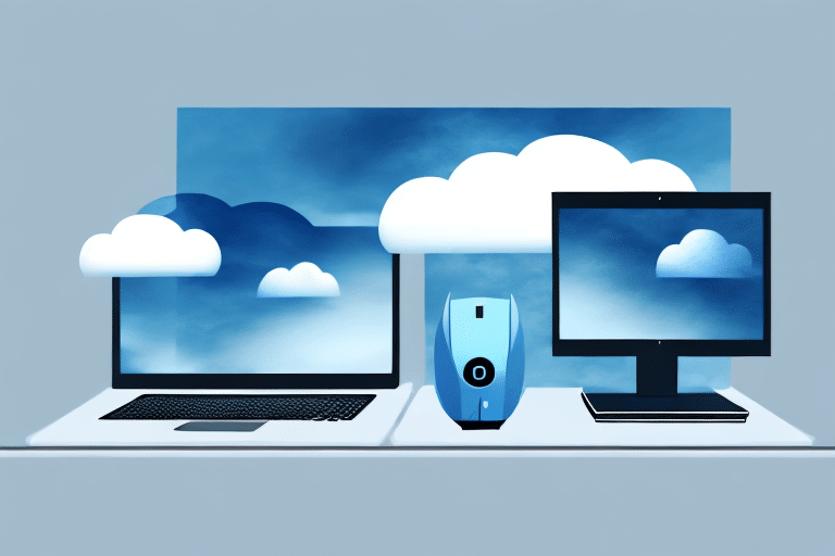 blue virtual desktops graphic