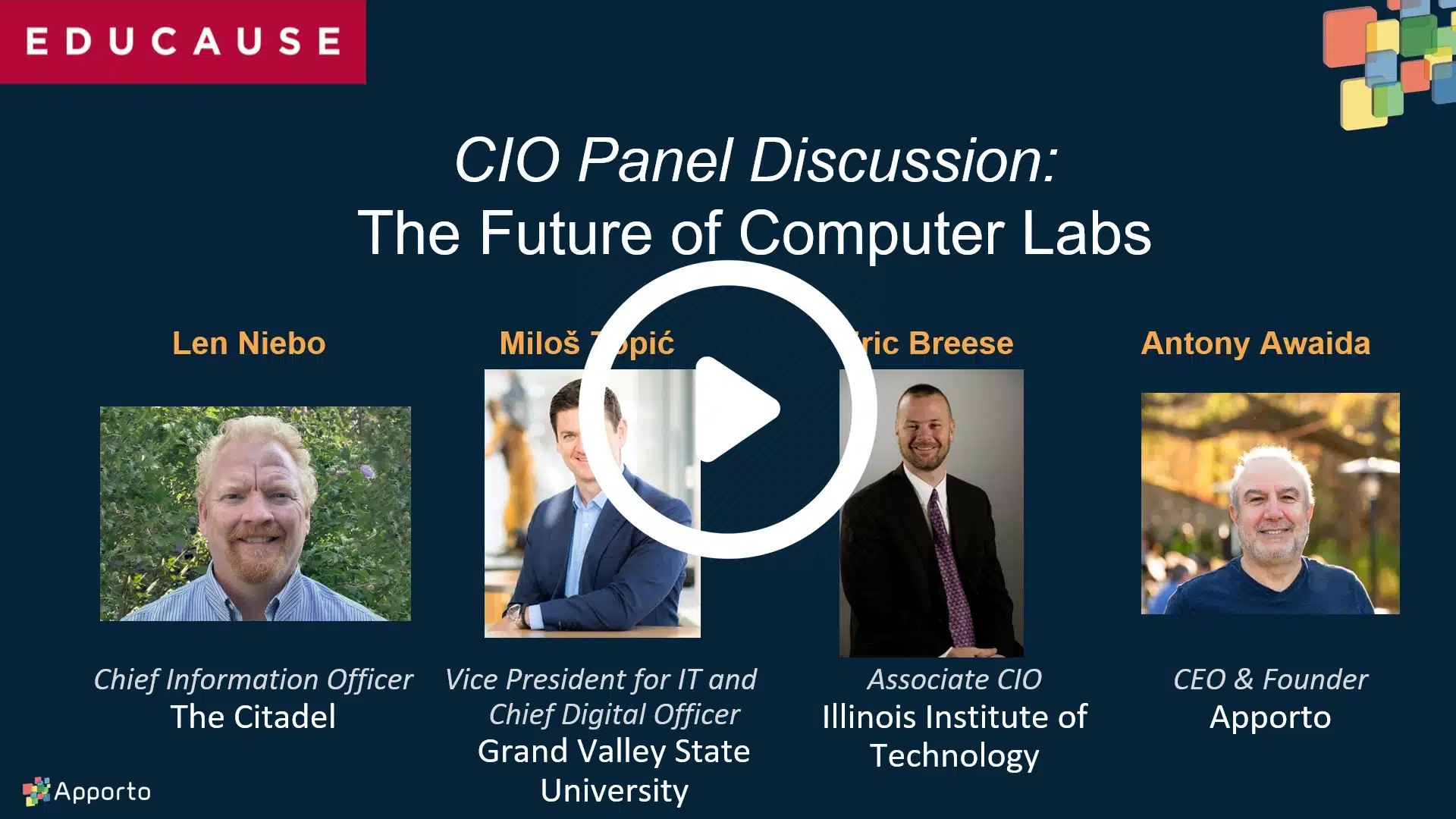 Webinar CIO Panel Discusses the Future of Computer Labs