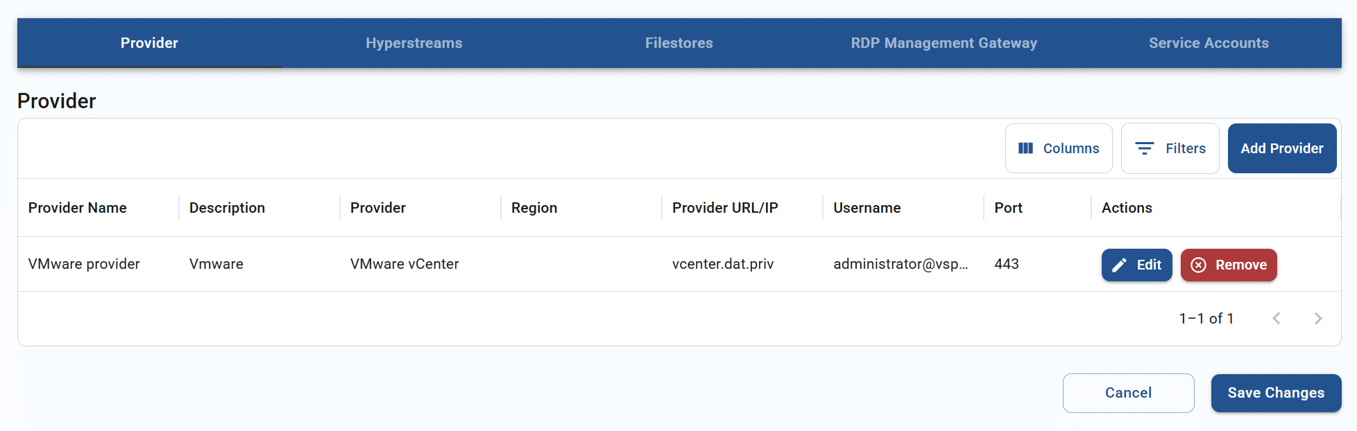 provider tab on the resource hub detail page