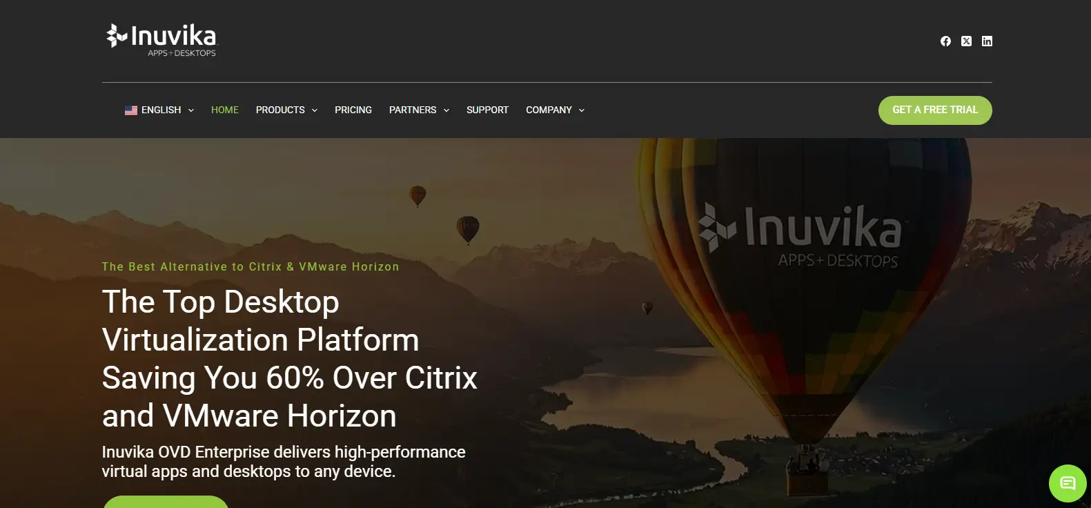 Inuvika OVD Enterprise homepage