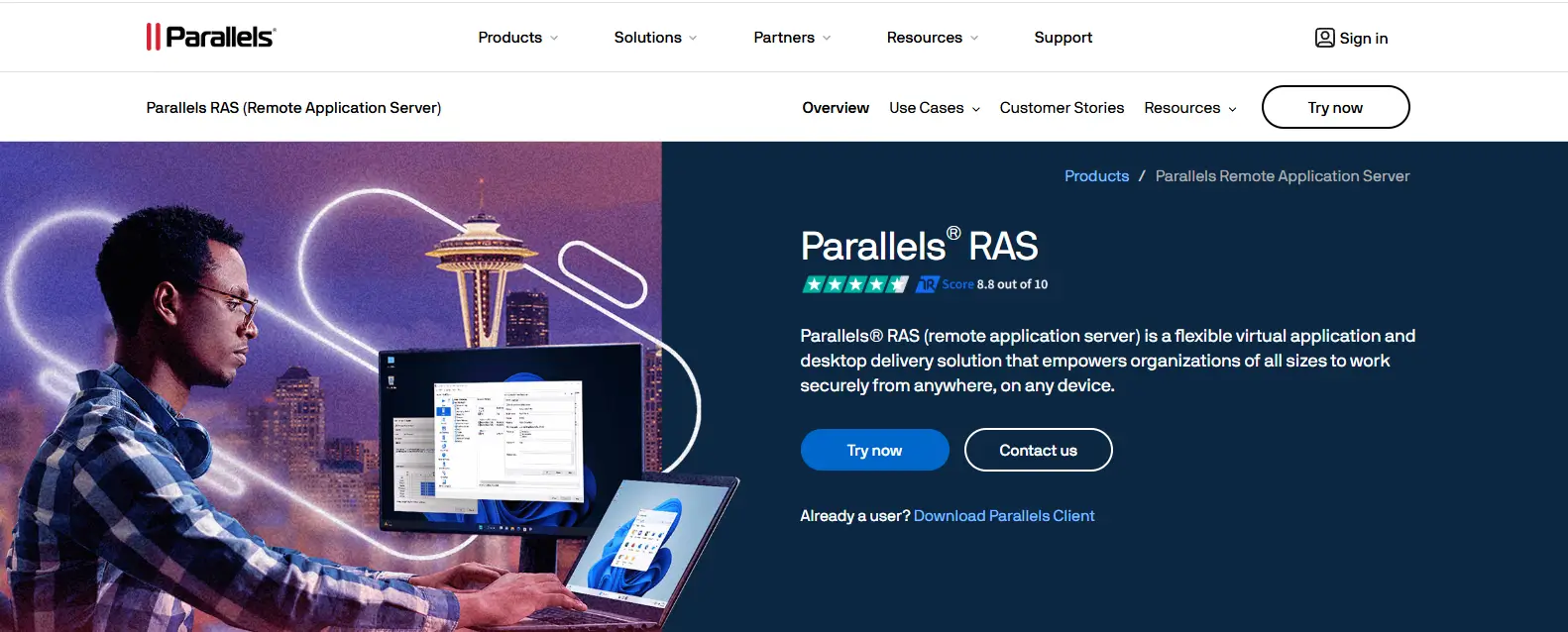 Parallels Remote Application Server (RAS) homepage