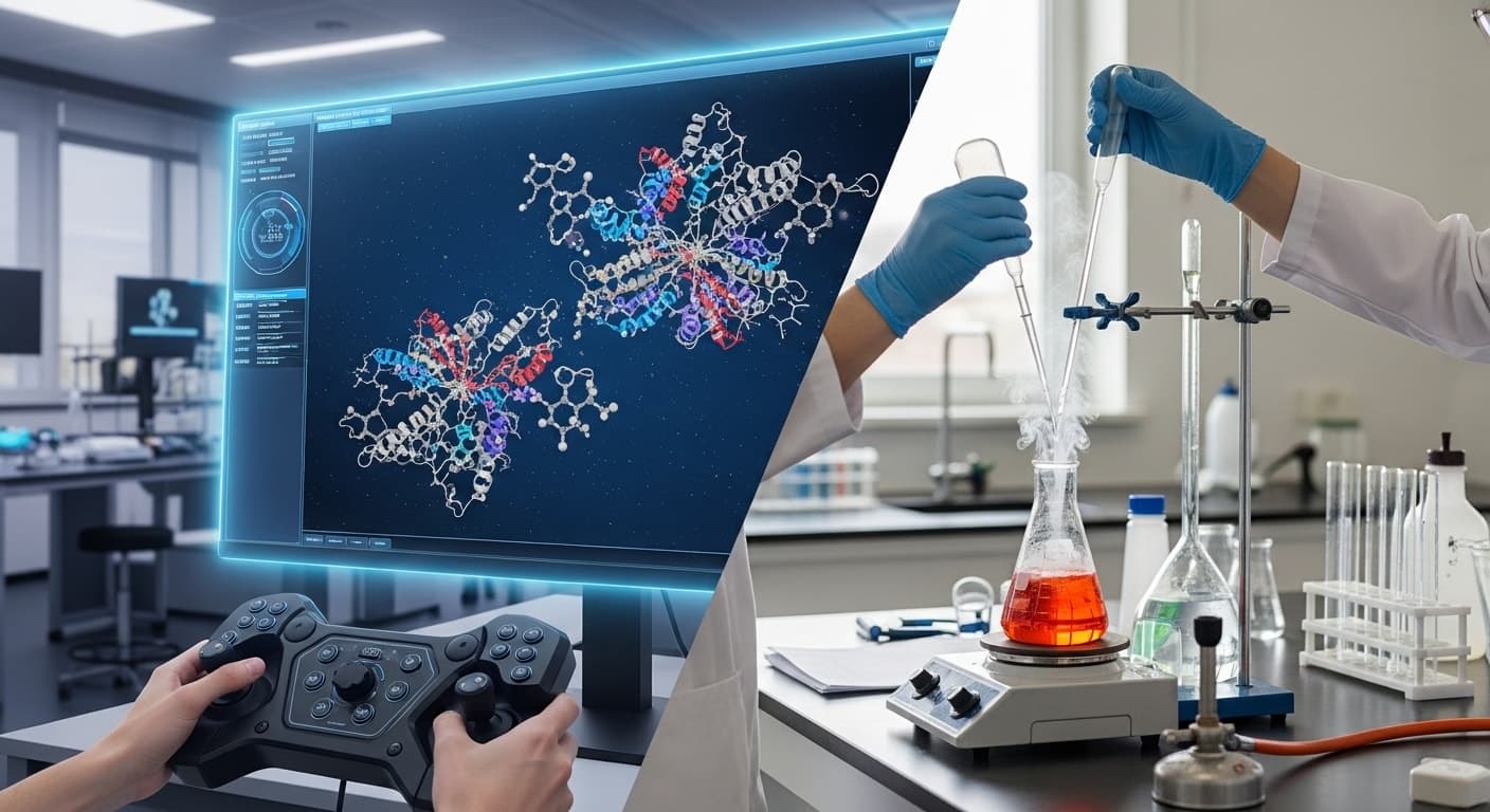 Comparison of virtual labs for molecular simulations and hands-on chemistry experiments in a hybrid learning environment.
