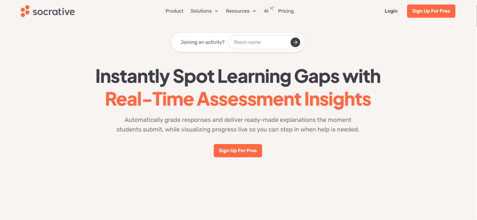 Socrative AI-powered student assessment platform. 