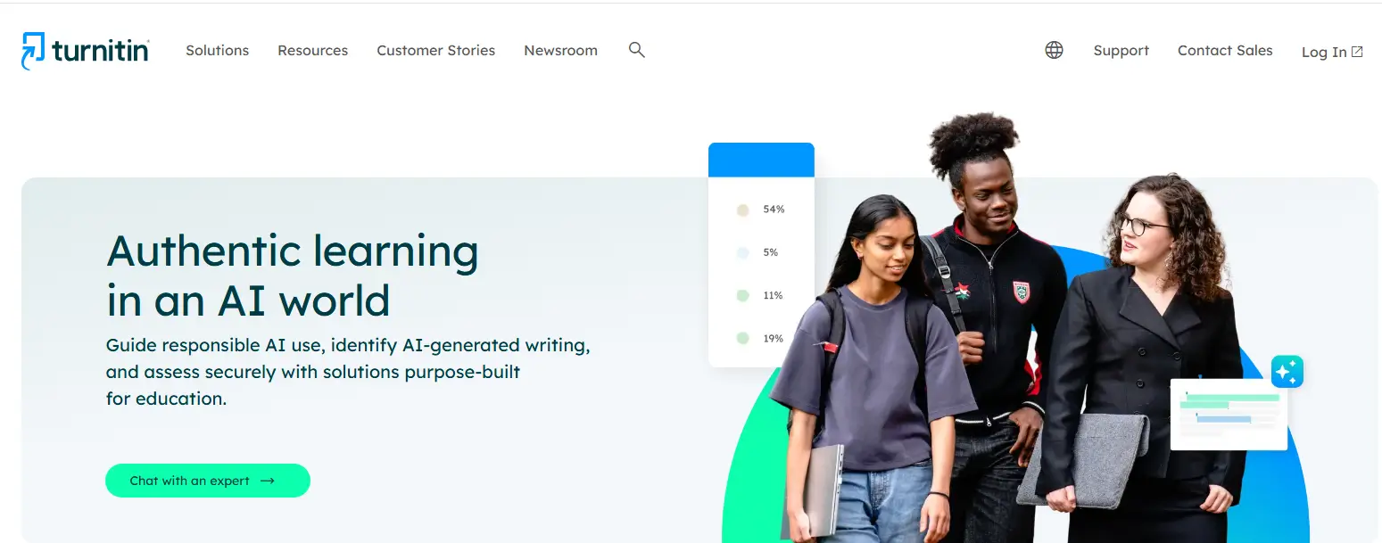 Turnitin AI detection platform.