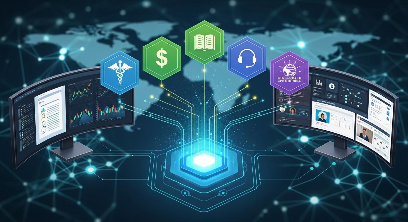 Centralized virtual desktop platform delivering secure remote access across healthcare, finance, education, call centers, and distributed enterprises.