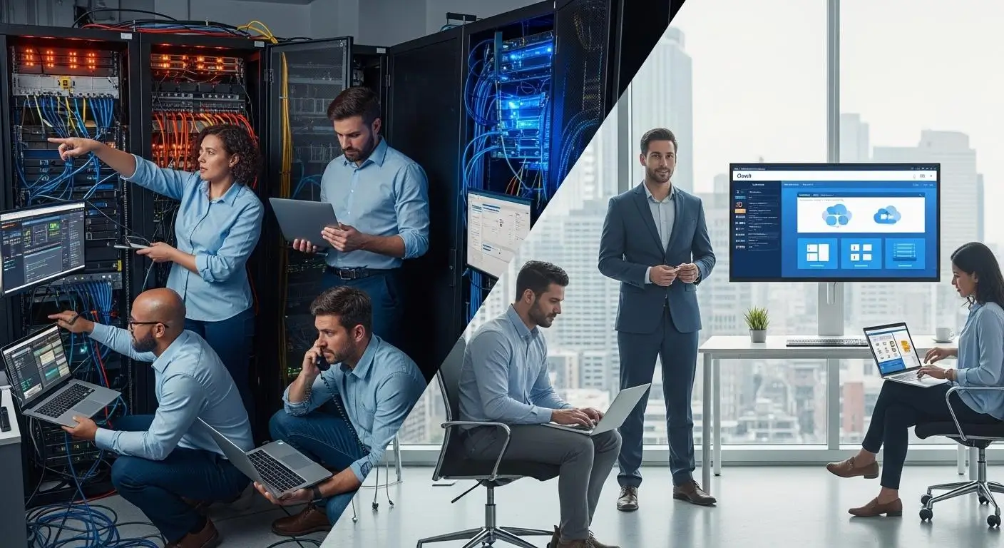 Enterprise IT team managing on-premises VDI servers