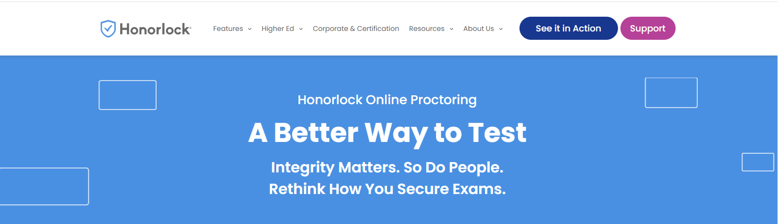 Honorlock online proctoring platform featuring remote exam monitoring
