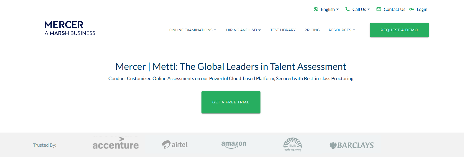 Mercer Mettl online assessment platform offering secure cloud-based testing