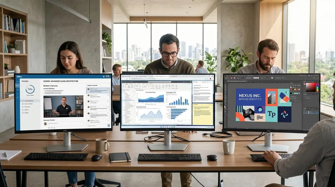 Modern digital workspace showing the evolution from dedicated virtual training classrooms to flexible cloud desktop