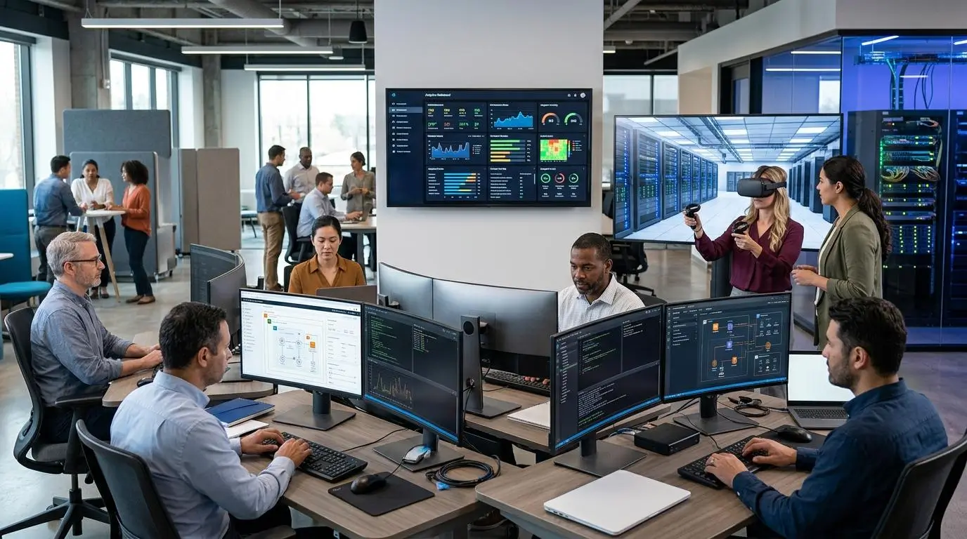 virtual training ecosystem featuring learners practicing in hands-on cloud labs