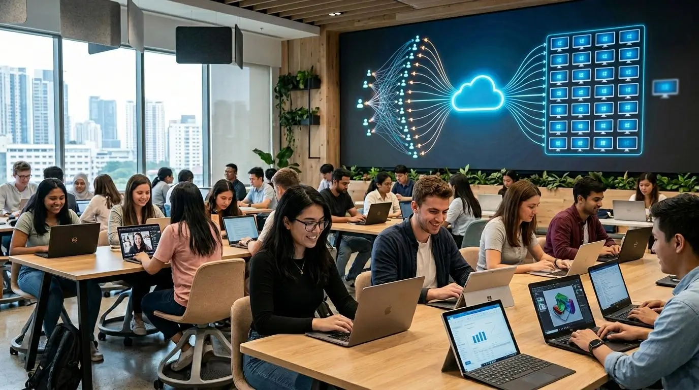 cloud-hosted virtual desktops scaling effortlessly