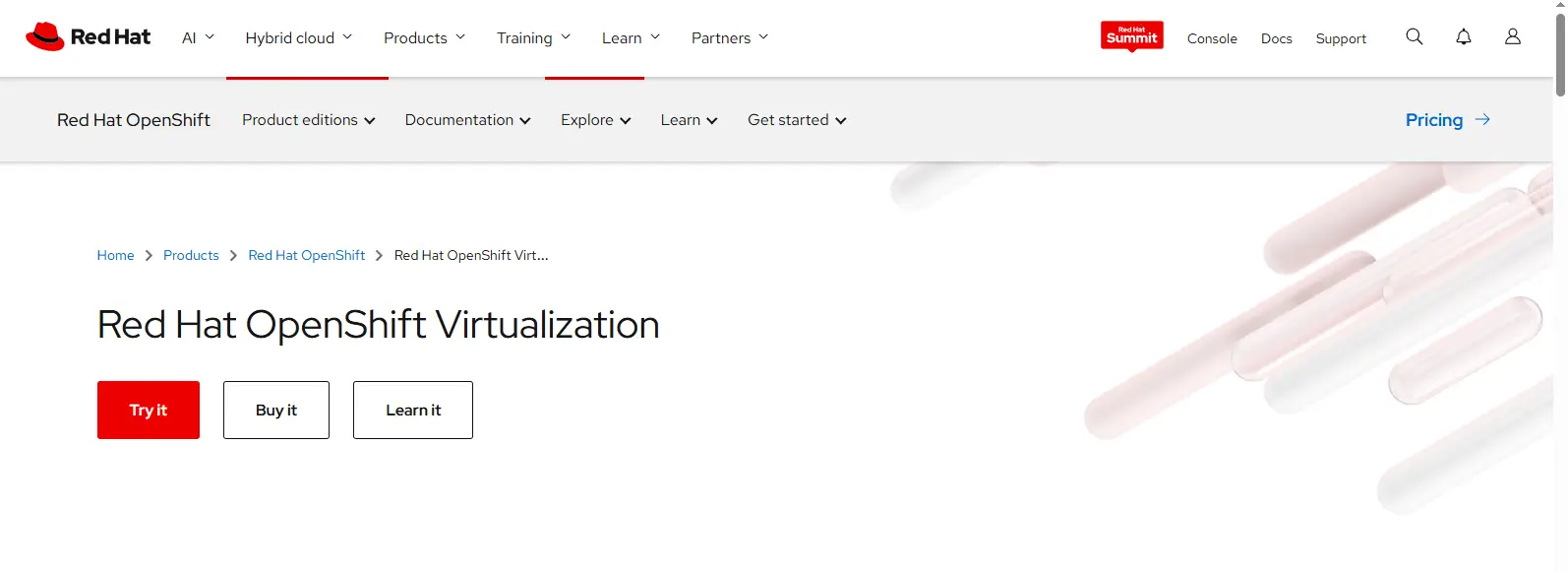 Red Hat OpenShift Virtualization platform providing enterprise virtualization