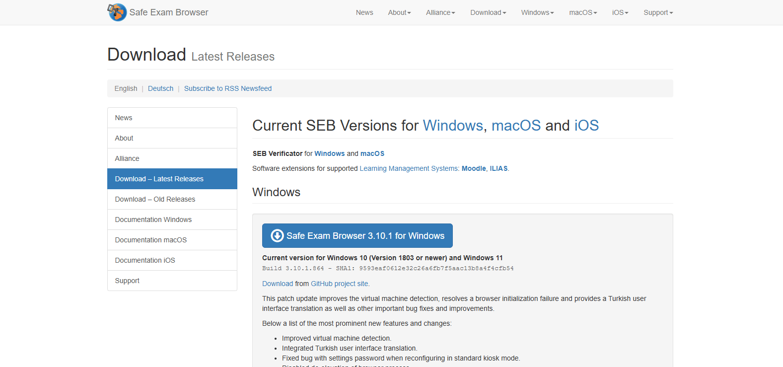 Safe Exam Browser secure testing platform