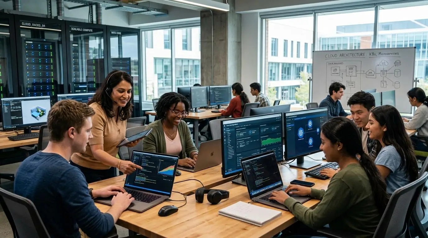 Students and instructors using fast, responsive cloud learning environment