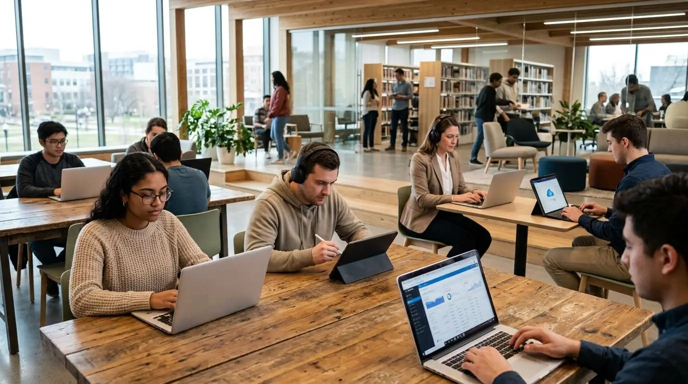 Students and remote professionals accessing cloud-hosted applications