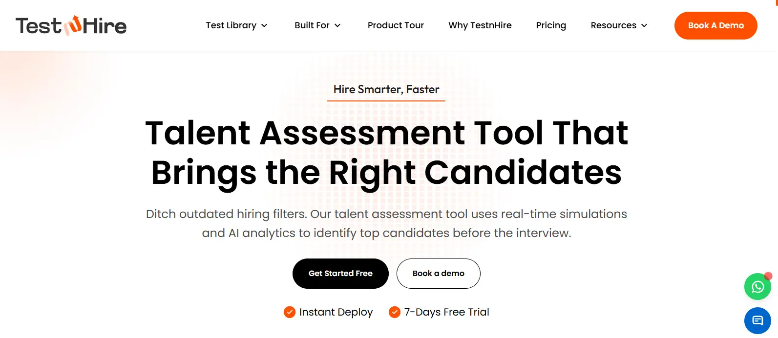 TestnHire online assessment platform providing secure candidate testing