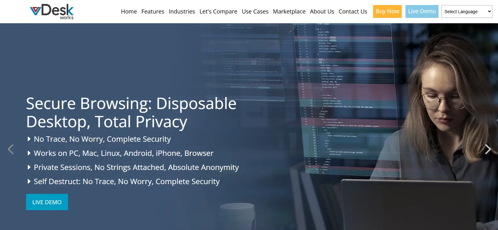 VDeskWorks white-label virtual desktop platform