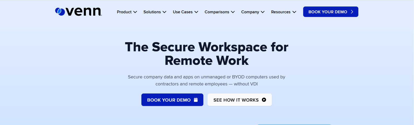 Venn secure workspace solution enabling safe remote work