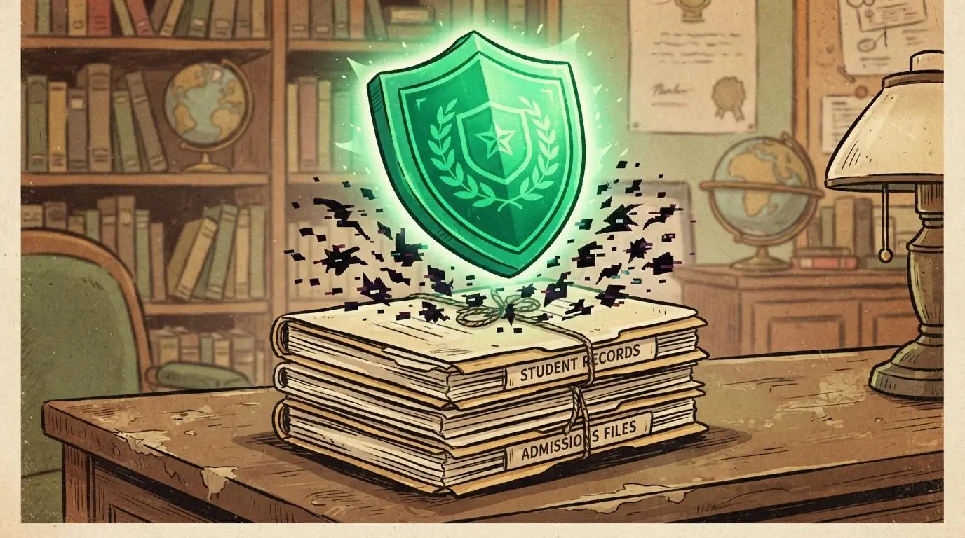 shield protecting student files