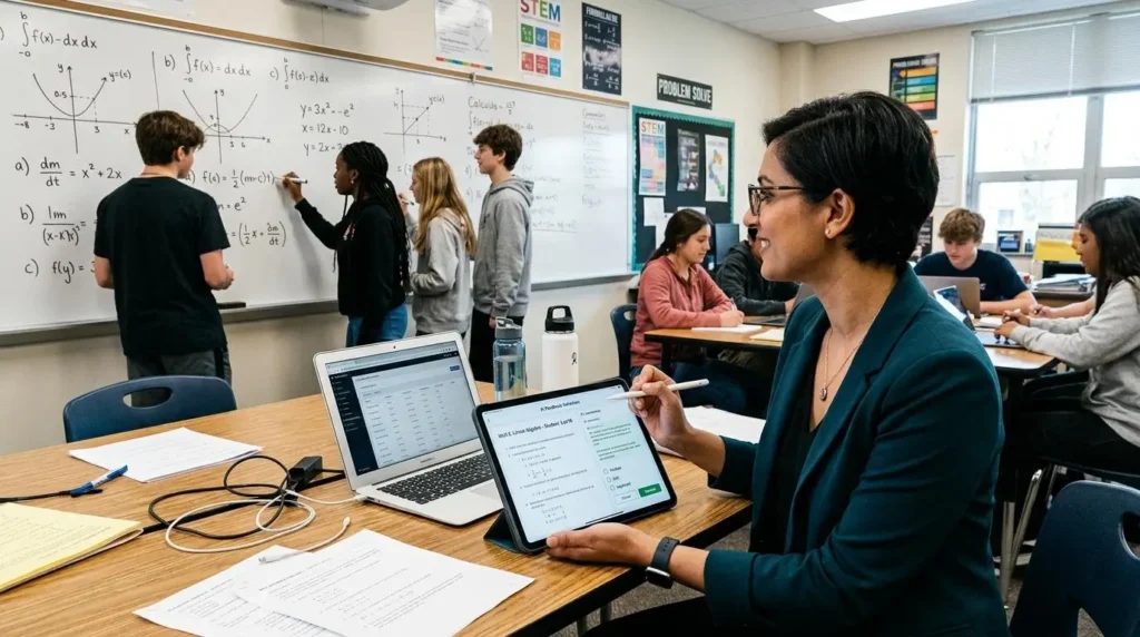 educator validating AI-generated feedback