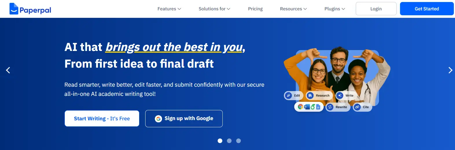 aperpal AI academic writing platform providing AI-assisted writing, editing, proofreading, plagiarism checking, and research support for students and researchers.