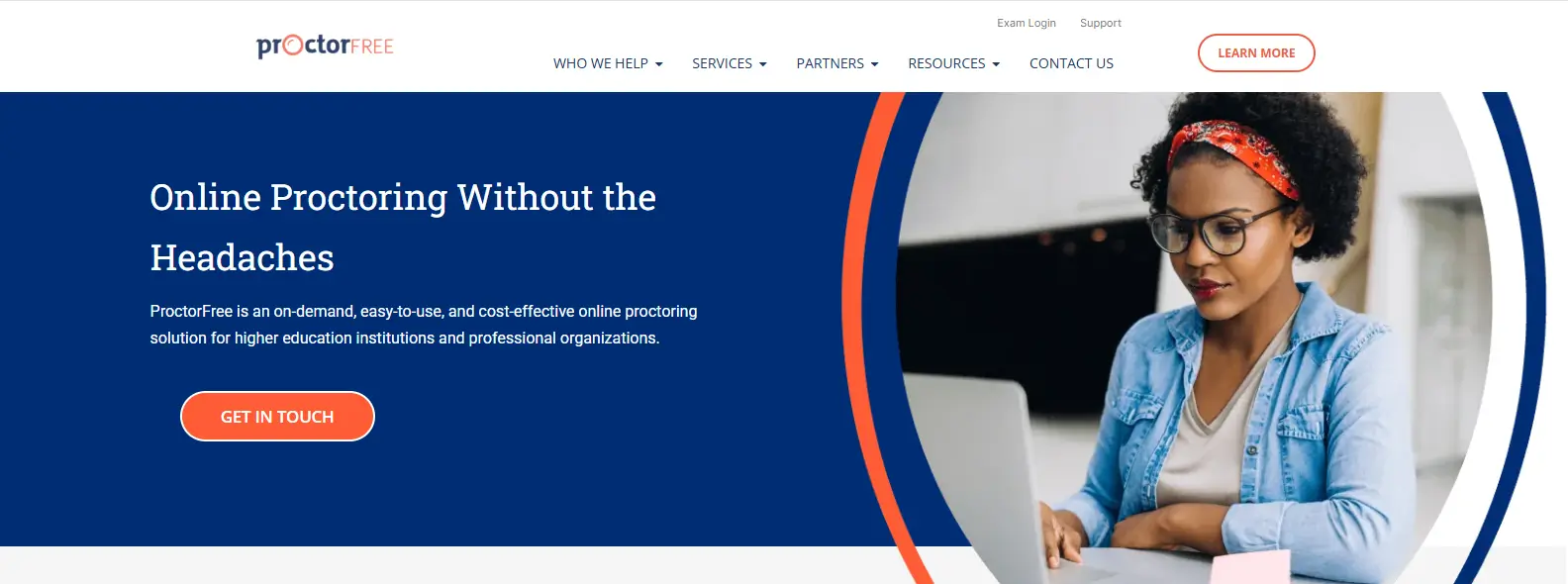 ProctorFree featuring secure online proctoring software for higher education