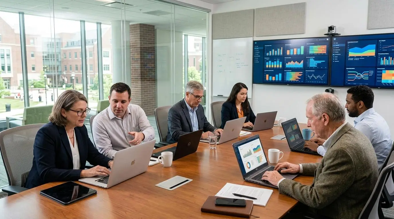 University faculty and IT administrators evaluating digital assessment platforms
