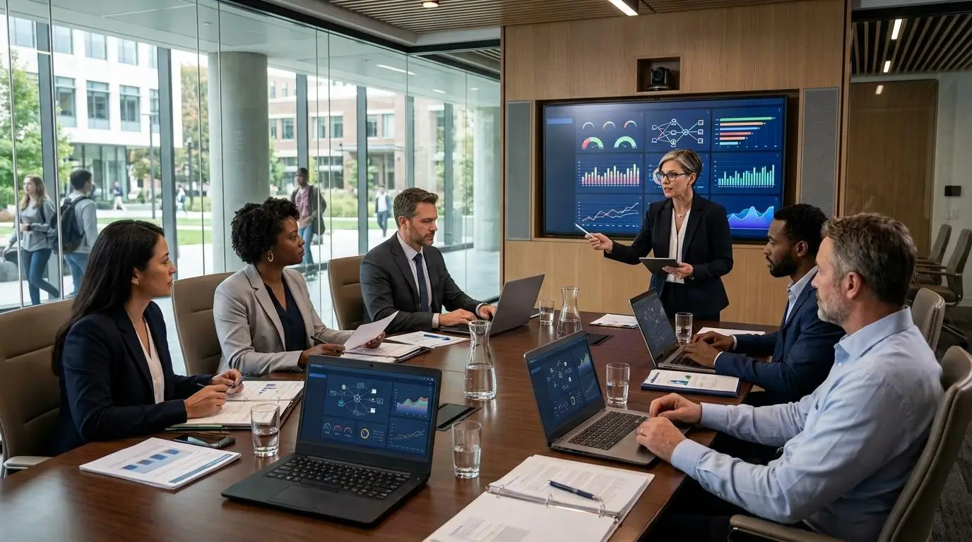 IT administrators reviewing cloud-based online assessment solutions
