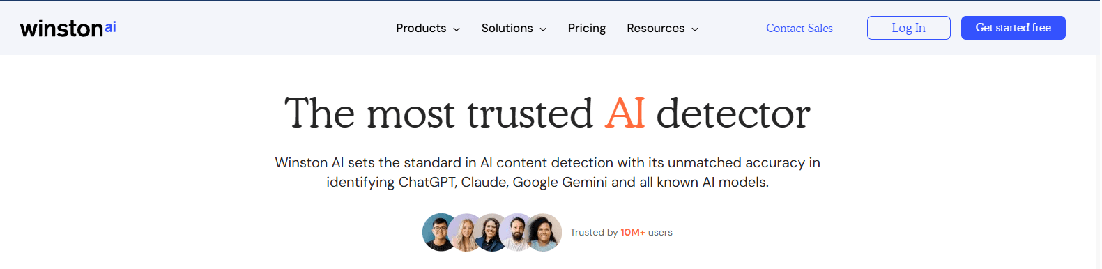 Winston AI content detection platform helping educators and businesses identify AI-generated text