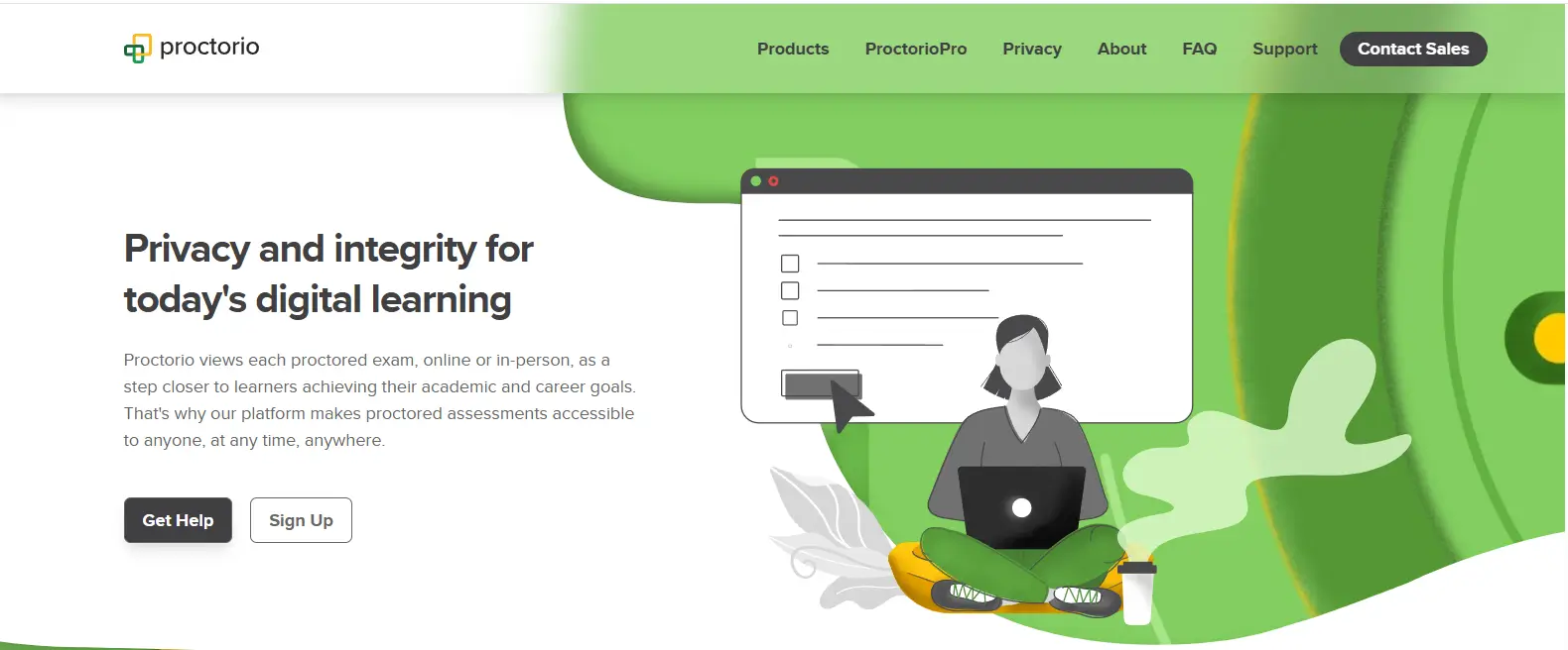 Proctorio online proctoring platform.